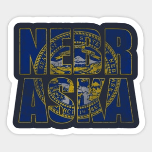 Patriotic State Flag of Nebraska Stack Sticker